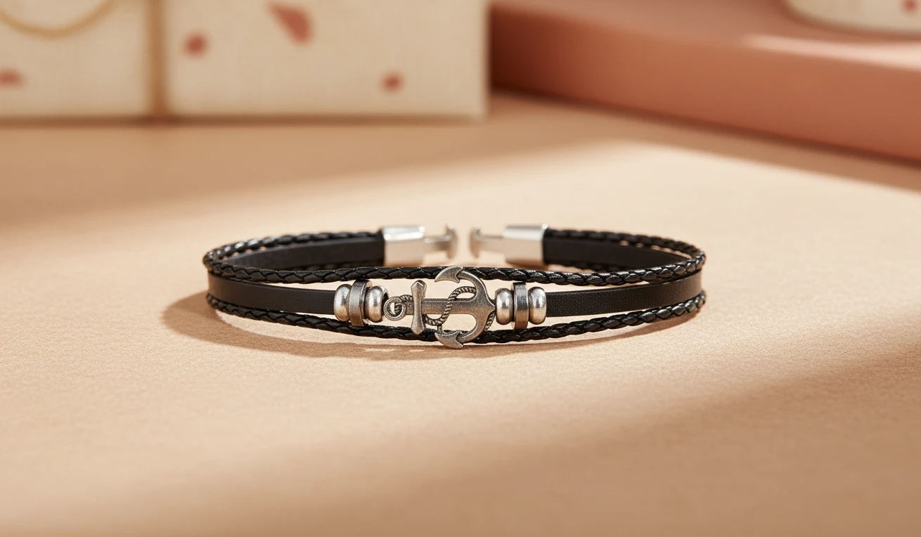 Pulsera Ancla Negra