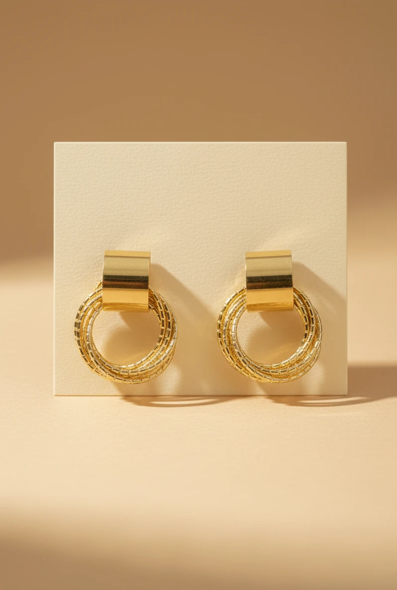 Círculos de Oro Colgantes