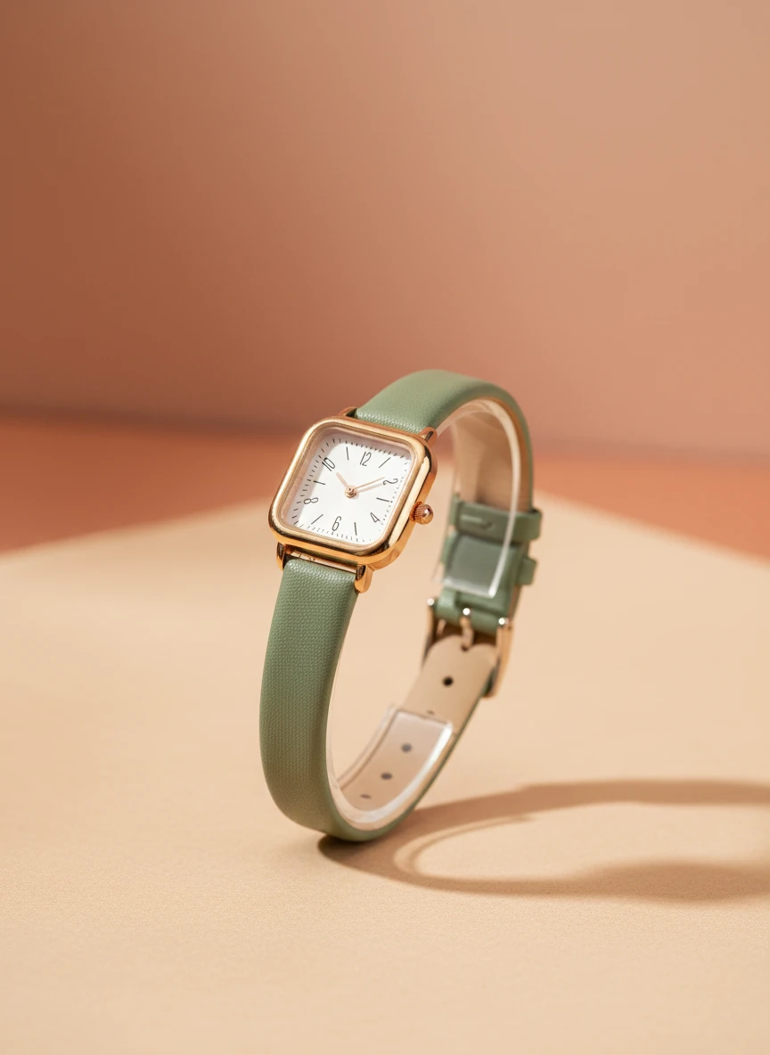 Reloj Cuadrado Elegancia Cobre