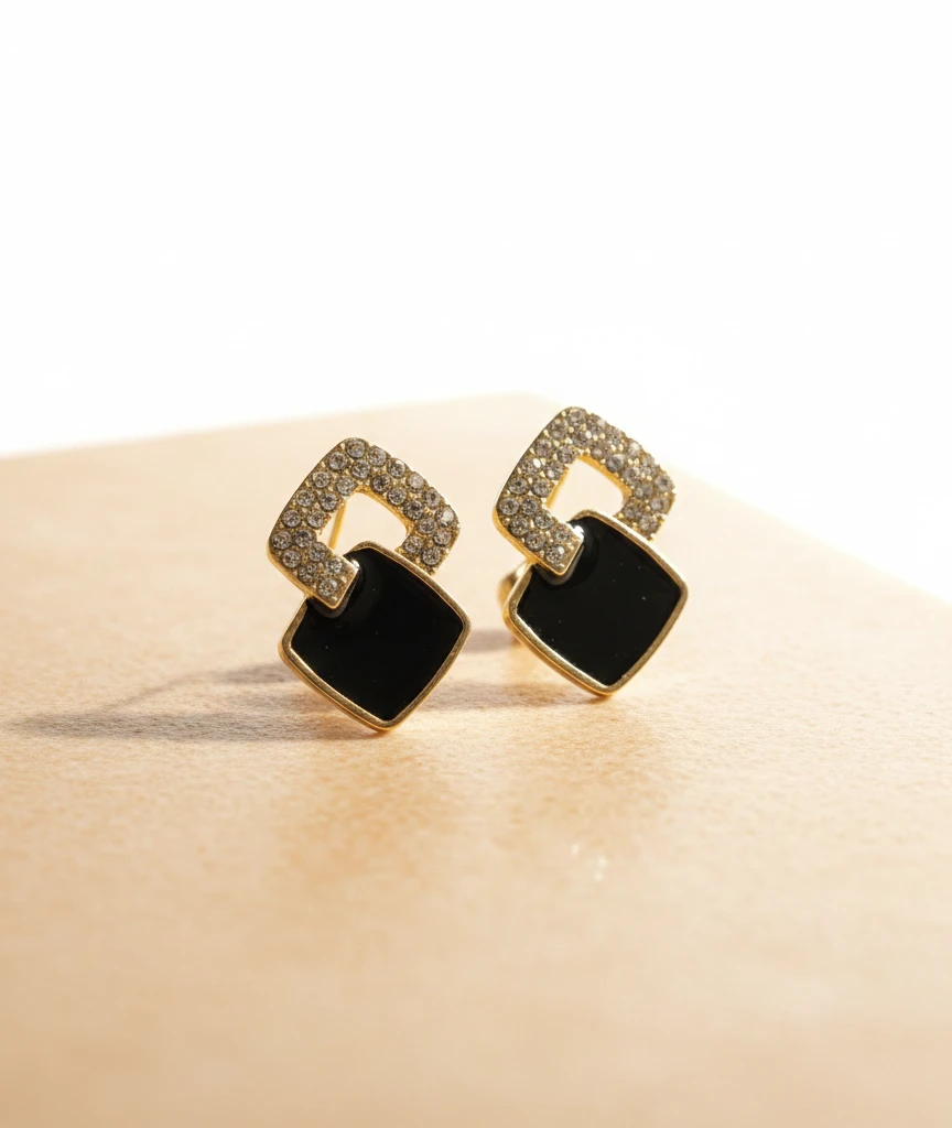 Rombos Elegancia Oro y Negro