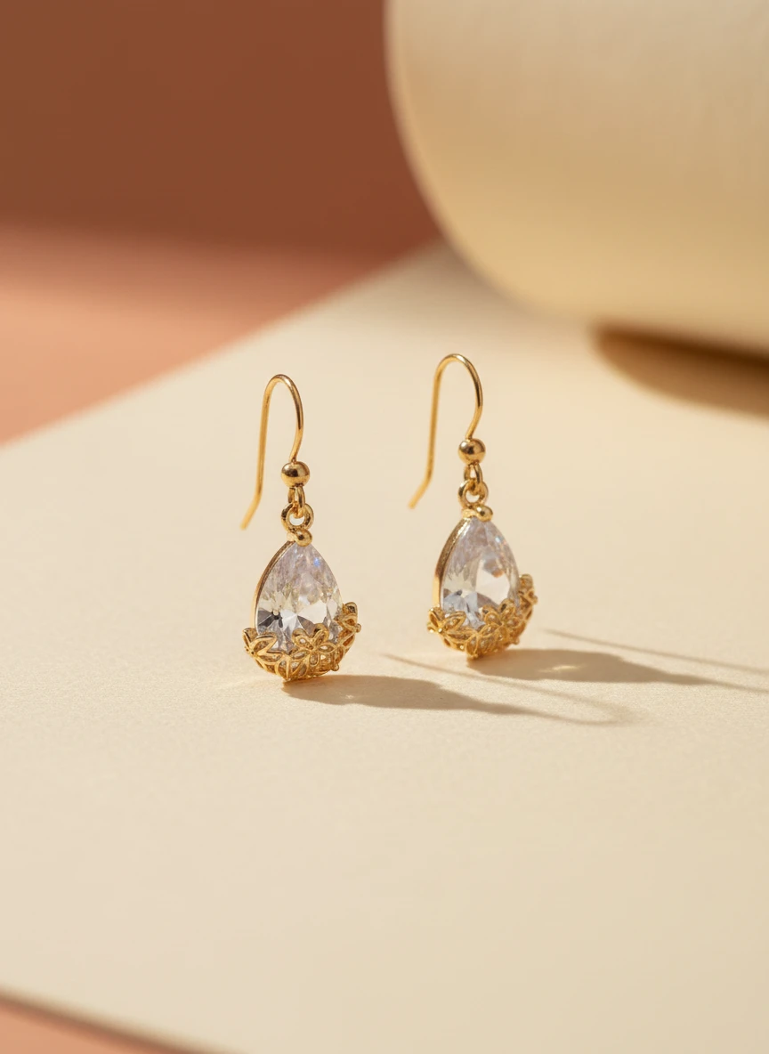 Aretes Gota Dorados