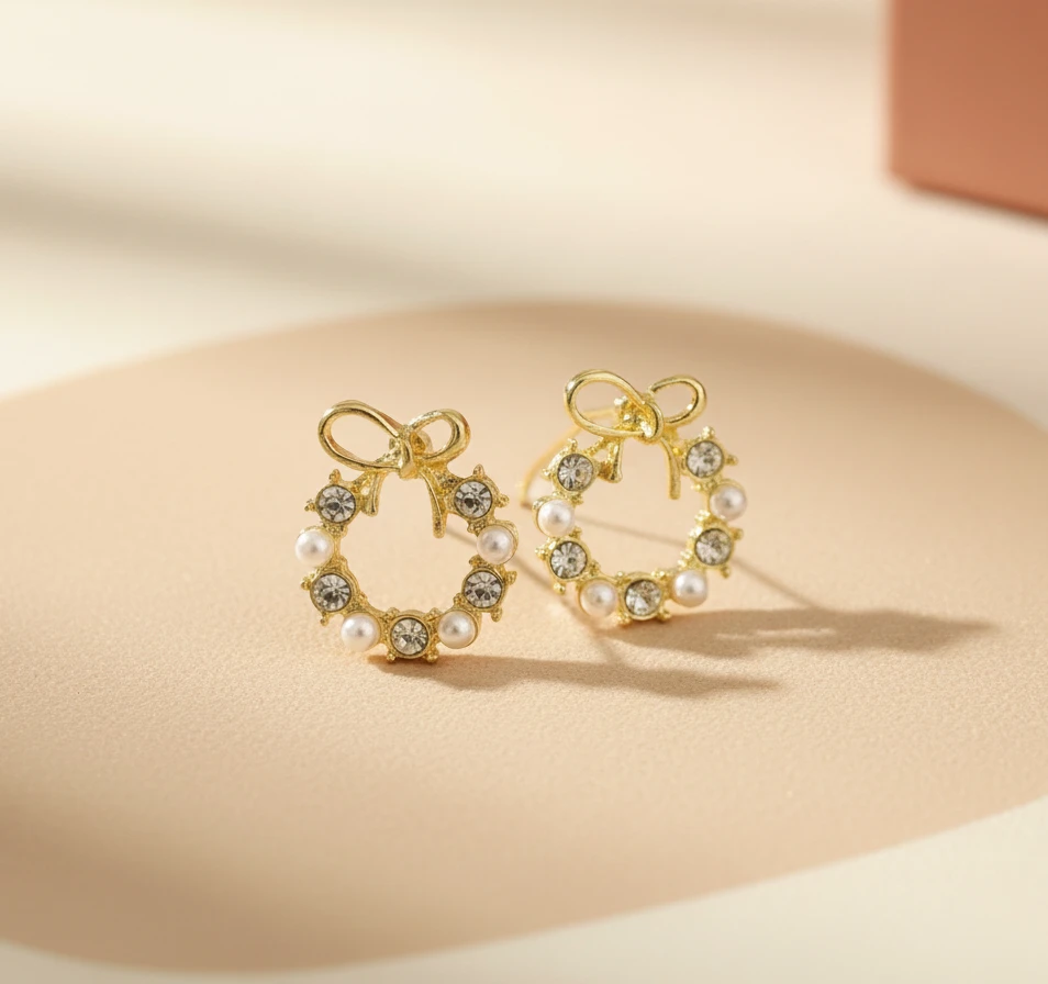 Aretes Delicados con Moño