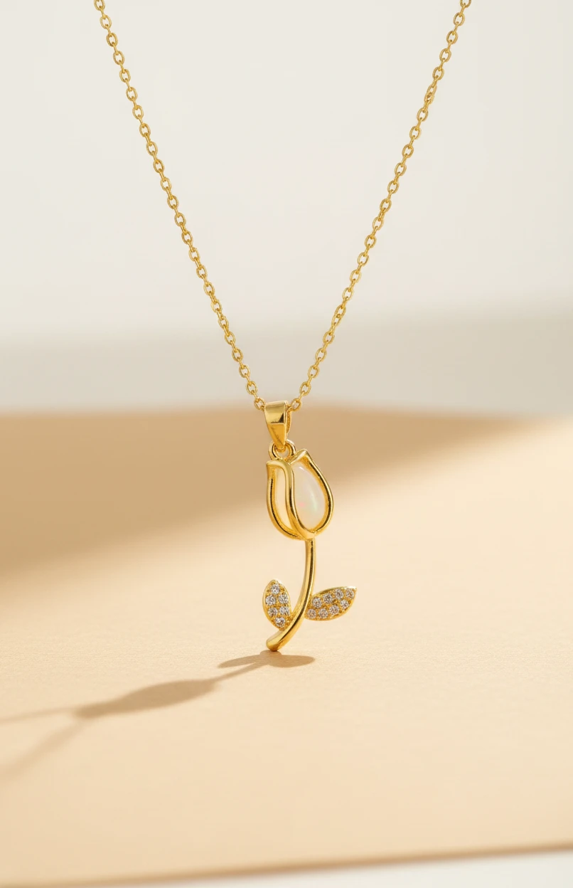 COLLAR CON DIJE DE TULIPAN