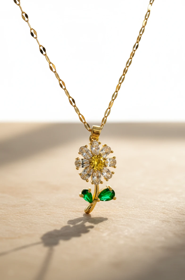 COLLAR CON DIJE DE GIRASOL