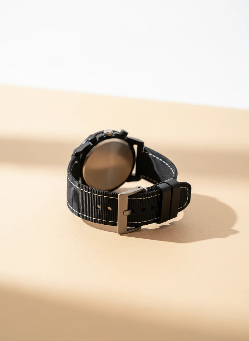 Reloj Redondo de Goma Negra