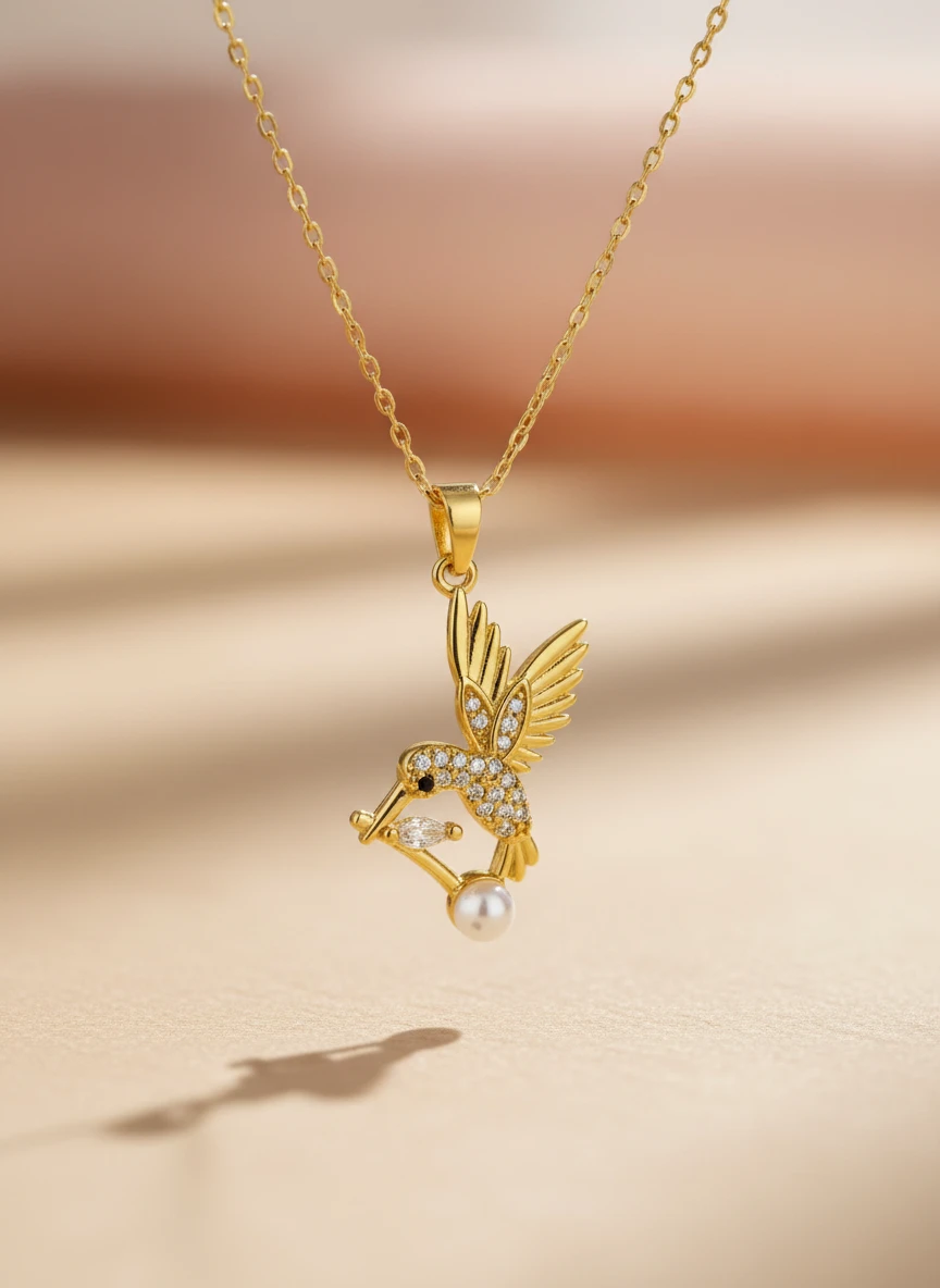 COLLAR CON DIJE DE COLIBRI