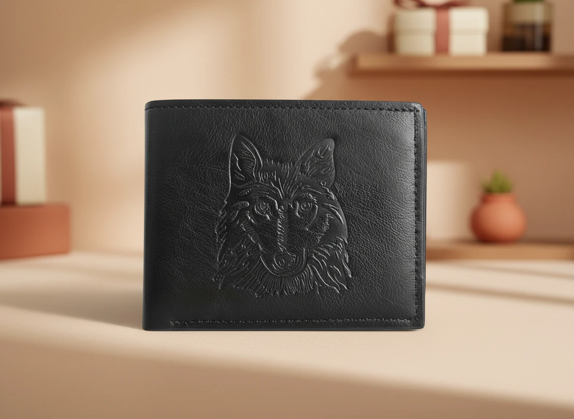 Cartera Lobo Grabado